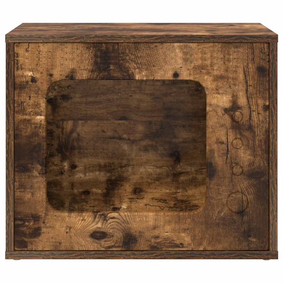 Maison pour chat chêne fumé 51 x 30 x 42,5 cm bois d'ingénierie