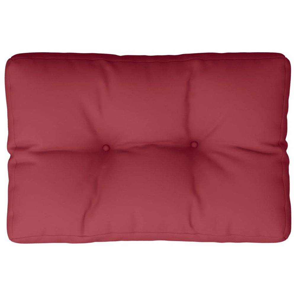 Coussin de palette rouge bordeaux 50x40x12 cm tissu