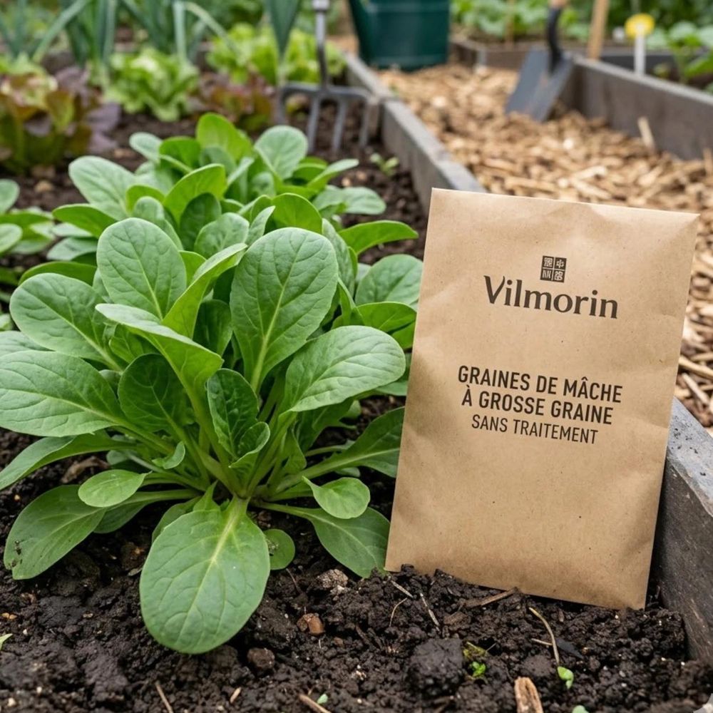 Graines de mâche à grosse graine - sans traitement - vilmorin sachet