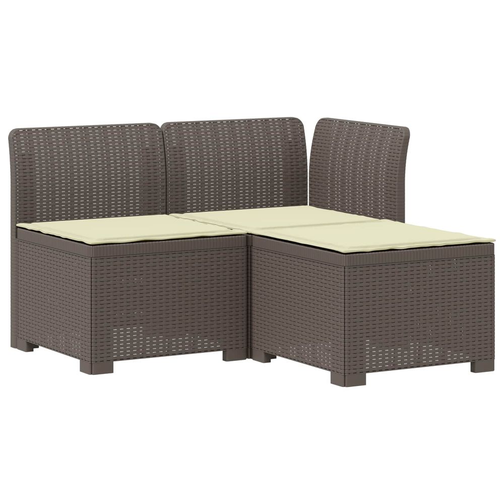 Canapé de jardin 3 places avec coussins look rattan 3 place pp
