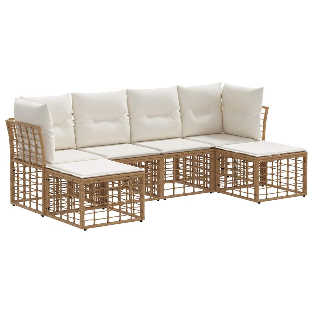 Ensemble de canapés d'extérieur naturel polyester