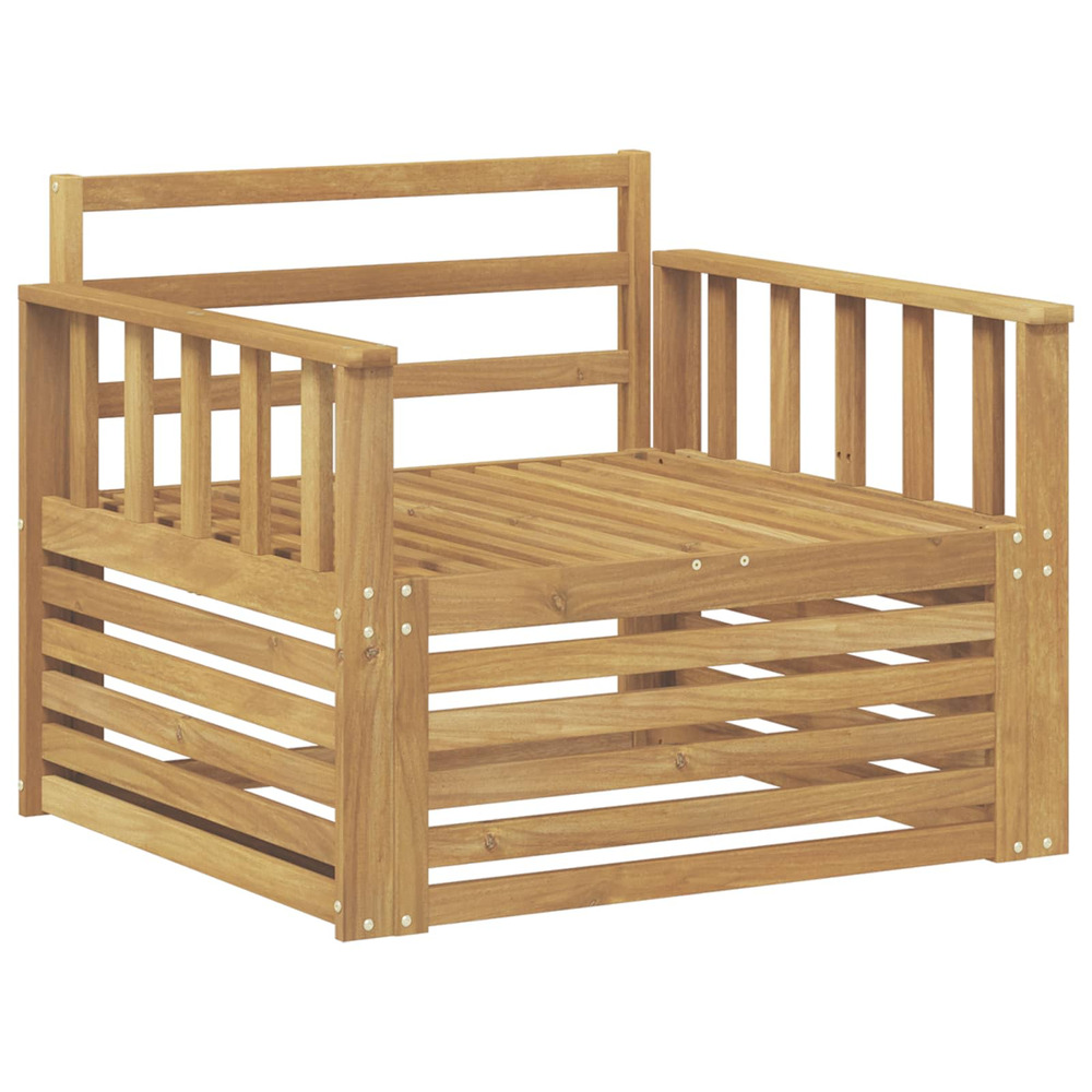 Canapé d’extérieur bois d'acacia massif blanc