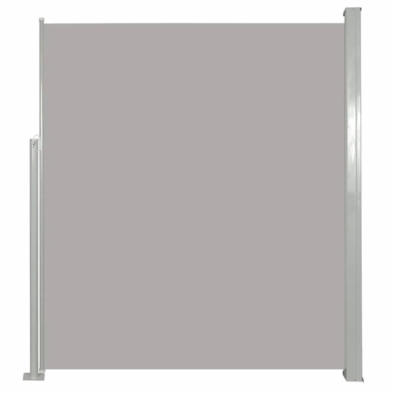 Auvent latéral rétractable de patio 100x500 cm gris