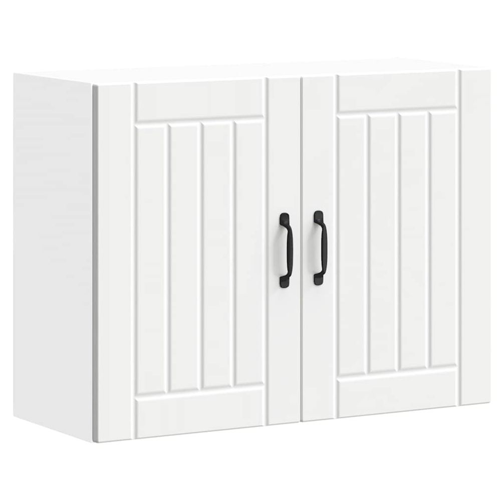 Armoire murale de cuisine lucca blanc bois d'ingénierie
