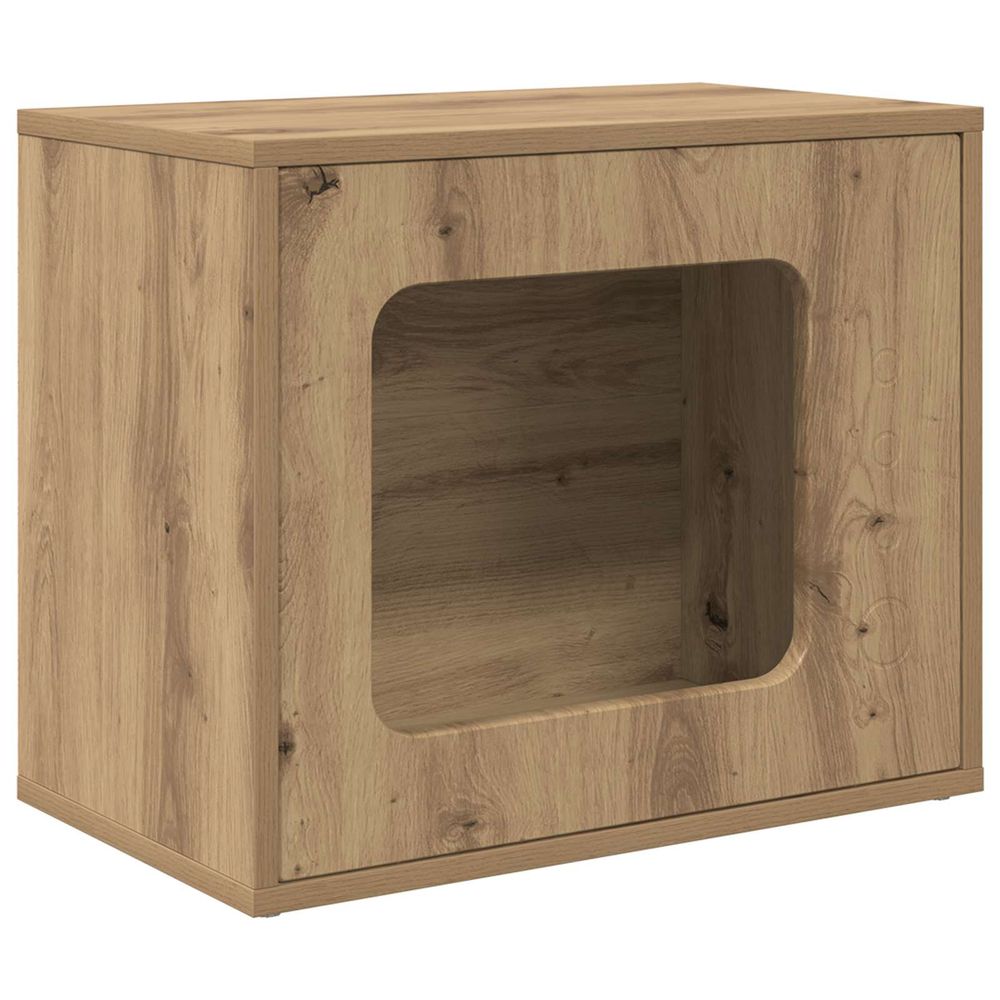 Maison pour chat chêne artisanal 51 x 30 x 42,5 cm