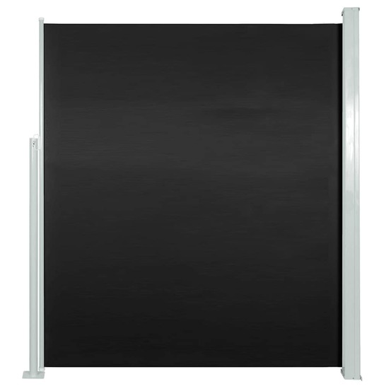 Auvent latéral rétractable de patio 120x500 cm noir