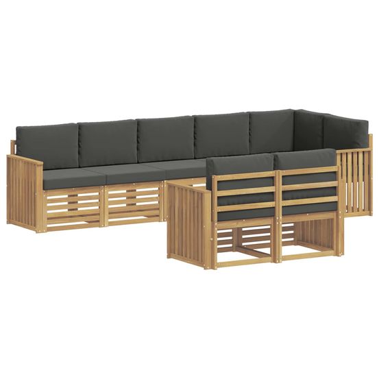 Ensemble de canapés d'extérieur 8 pc blanc et anthracite
