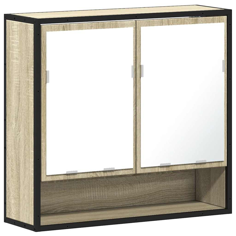 Armoire de salle de bain avec miroir chêne sonoma 65 x 20 x 60 cm bois d'ingénierie