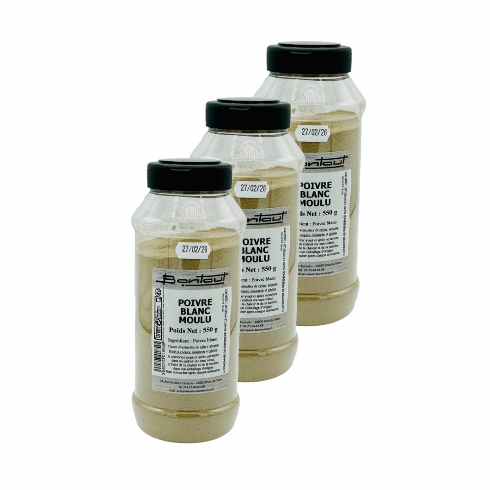 Poivre blanc moulu - bontout