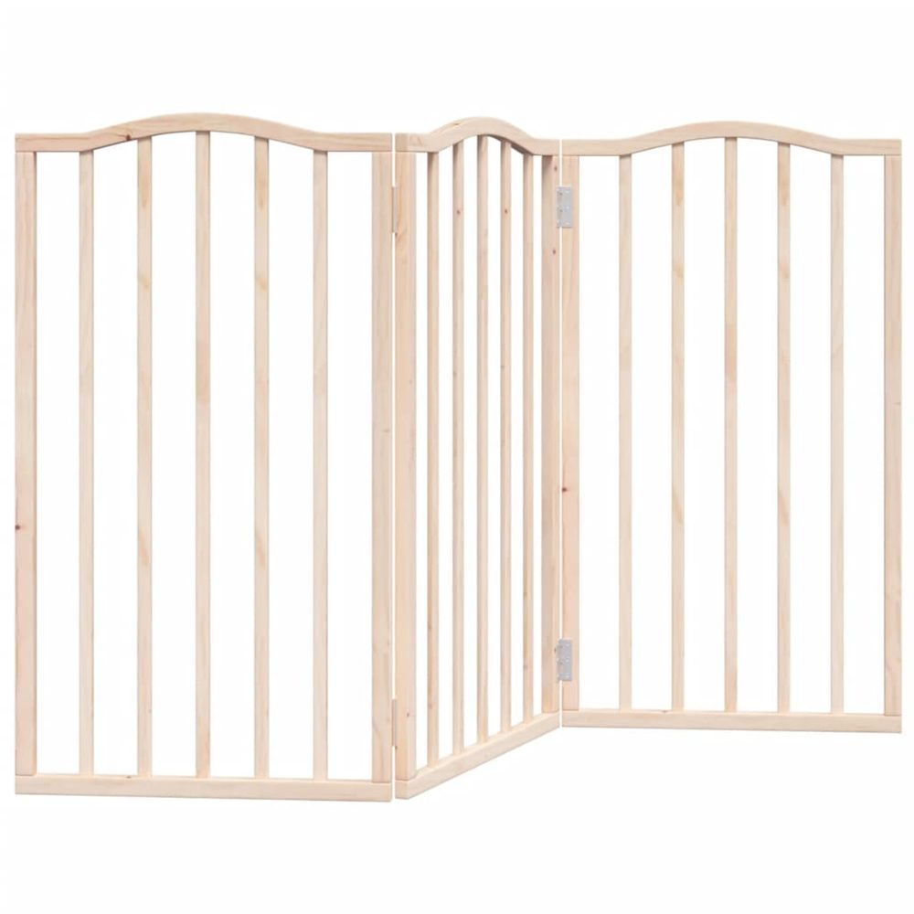 Barrière pour chien pliable 3 panneaux 150 cm bois de peuplier