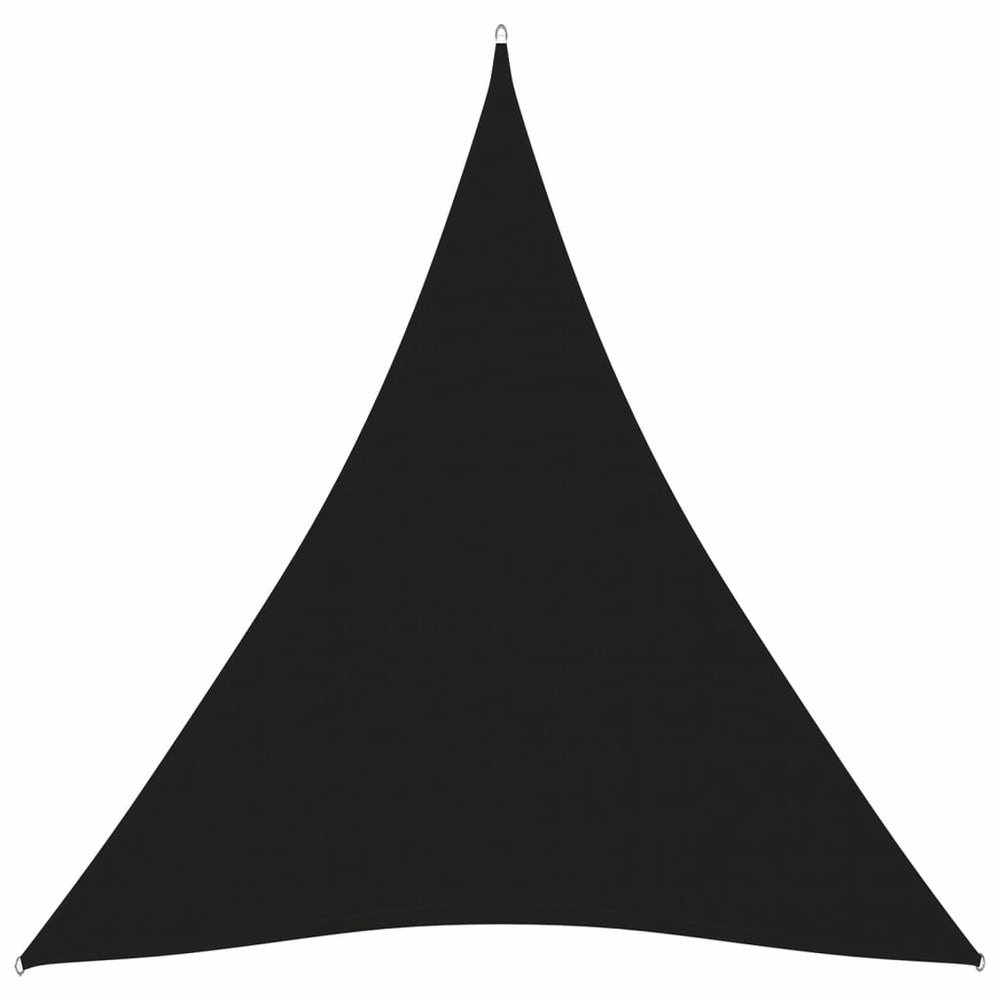 Voile toile d'ombrage parasol tissu oxford triangulaire 5 x 7 x 7 m noir