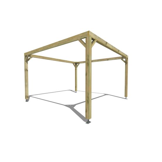 Pergola bois • 4m x 4m • indépendante • cadre simple • livraison comprise