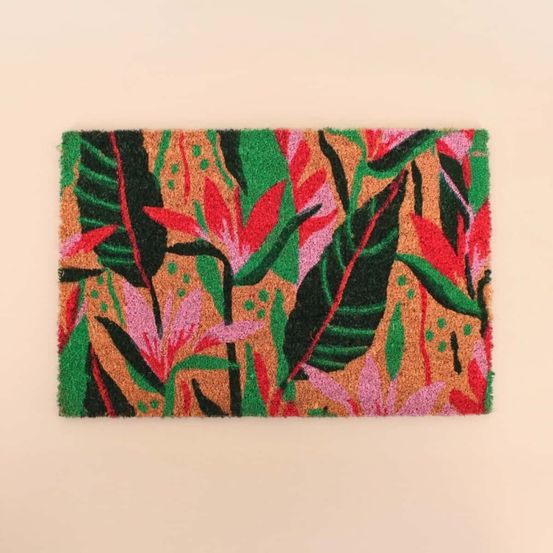 Paillasson fleurs tropicales 40x60cm