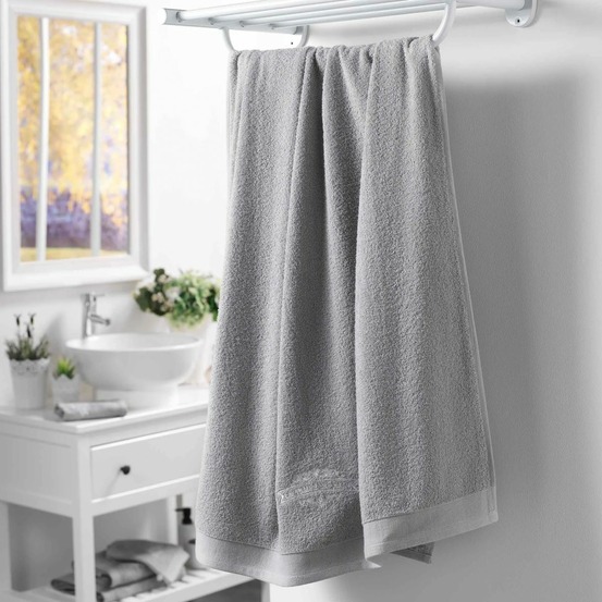 Serviette de bain 90 x 150 cm vintage gris
