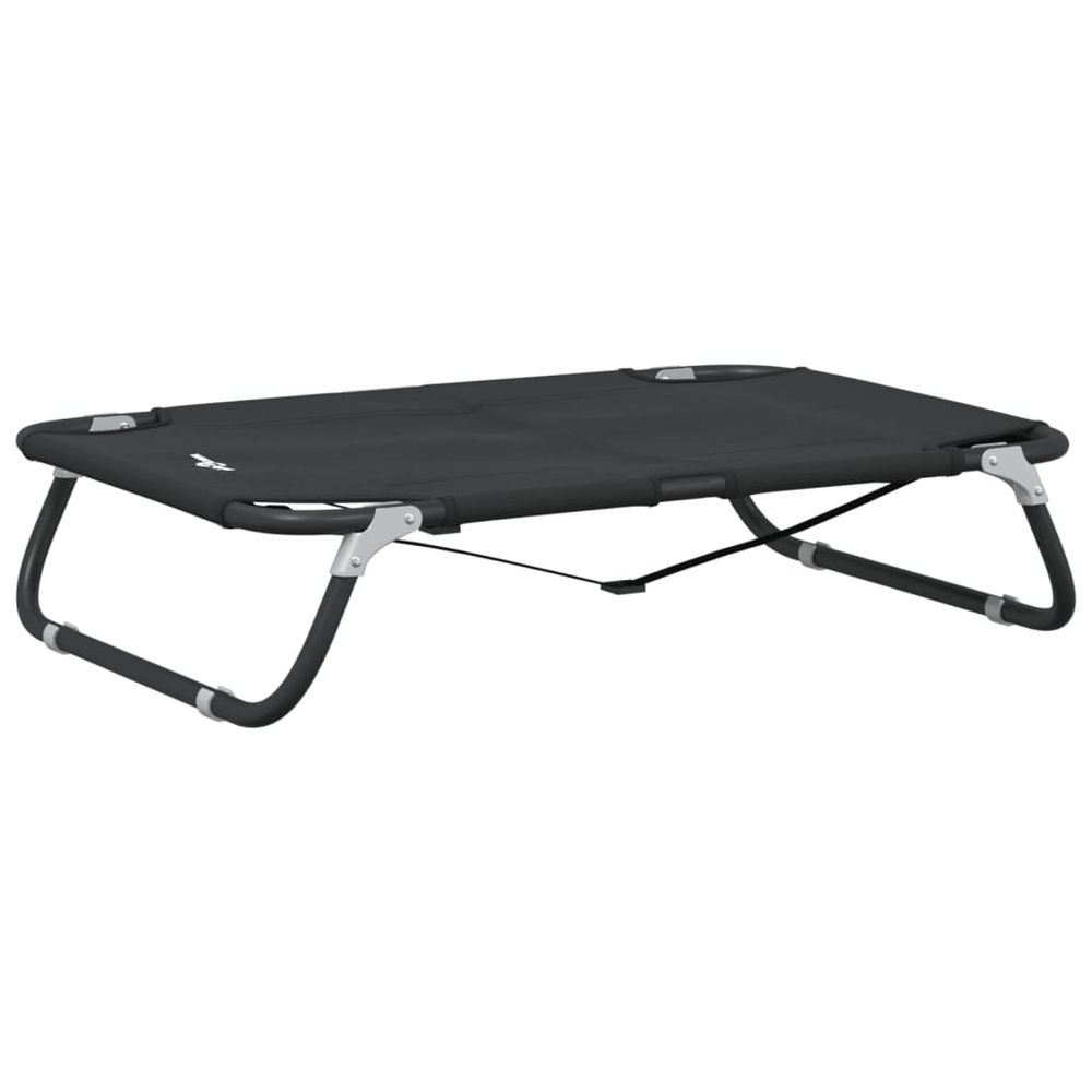 Lit pour chien pliable anthracite tissu oxford et acier