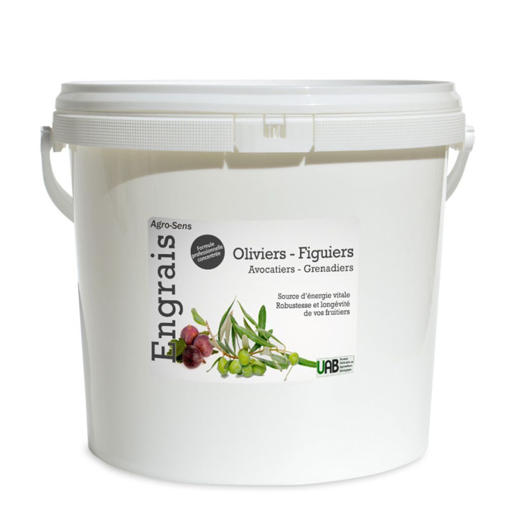 Engrais oliviers, figuiers et fruitiers mediterranéens - agro sens - seau 8 kg