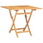 Table pliable de jardin 85x85x76 cm bois de teck solide
