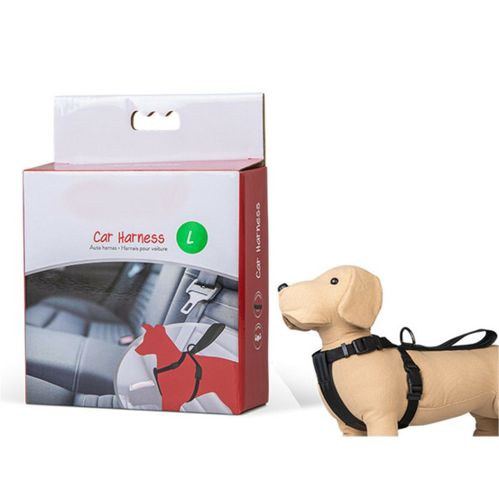 Harnais de sécurité voiture, taille l, pour chien.