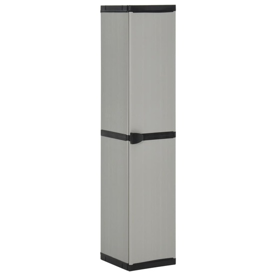 Armoire de rangement de jardin 3 étagères gris/noir 34x40x168cm