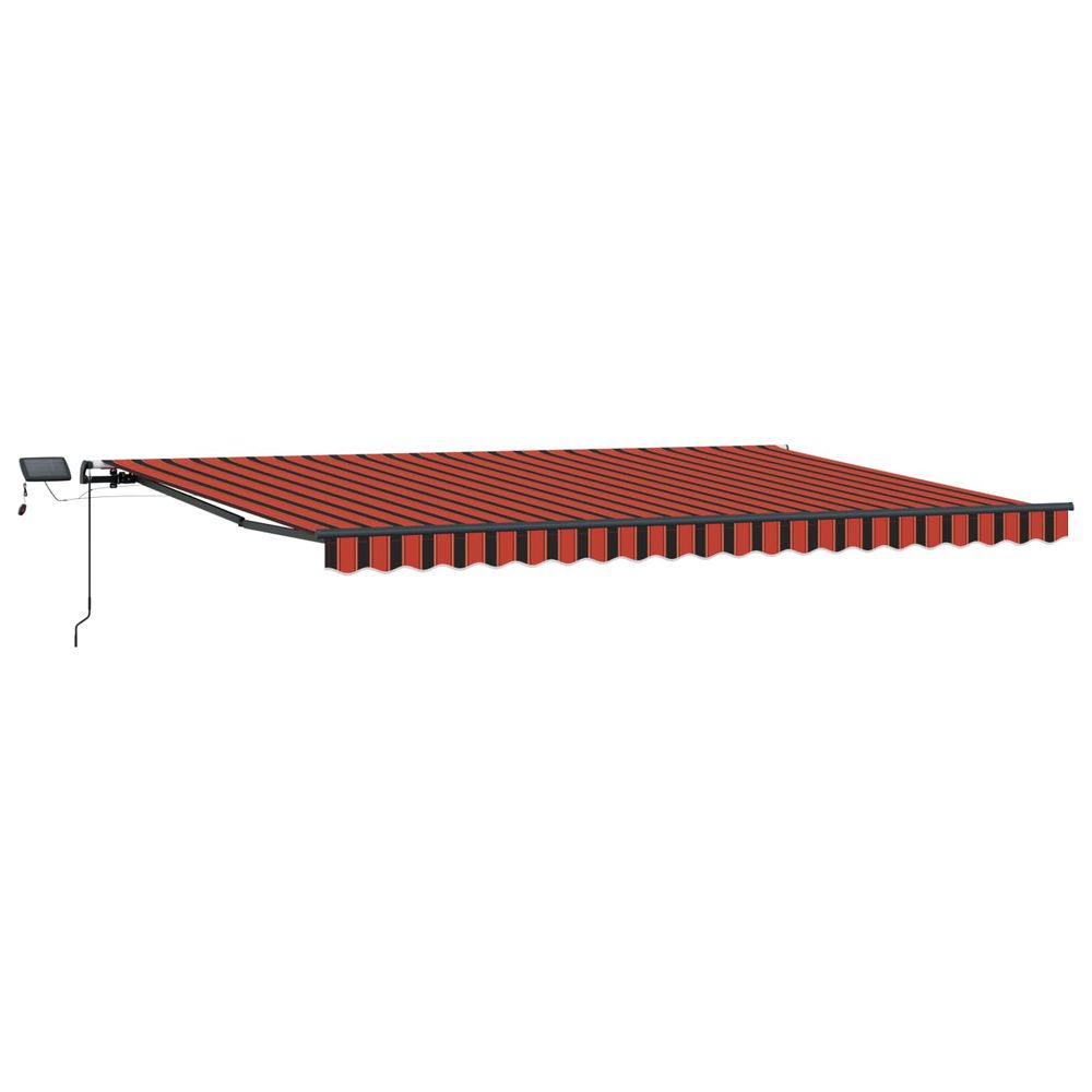 Auvent rétractable orange et marron 500 × 300 cm
