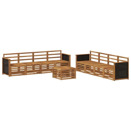 Ensemble de canapés d'extérieur 9 pc naturel