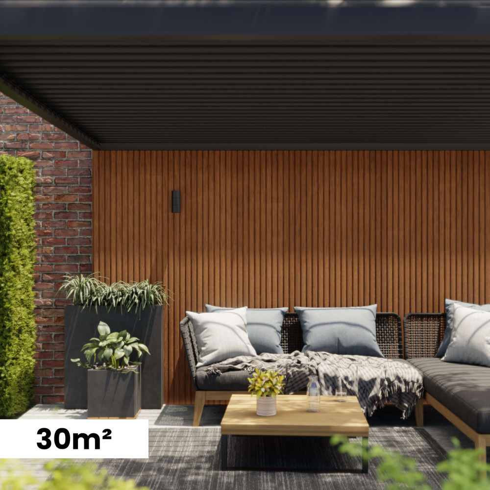 Kit bardage composite mezzo moka - superficie : 30m² - dimension des lames : 220x17,8x2,3 cm - aspect mat