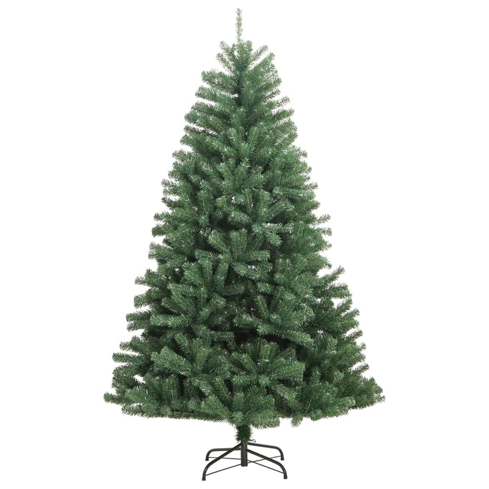 Sapin de noël artificiel à charnières avec support vert 210 cm
