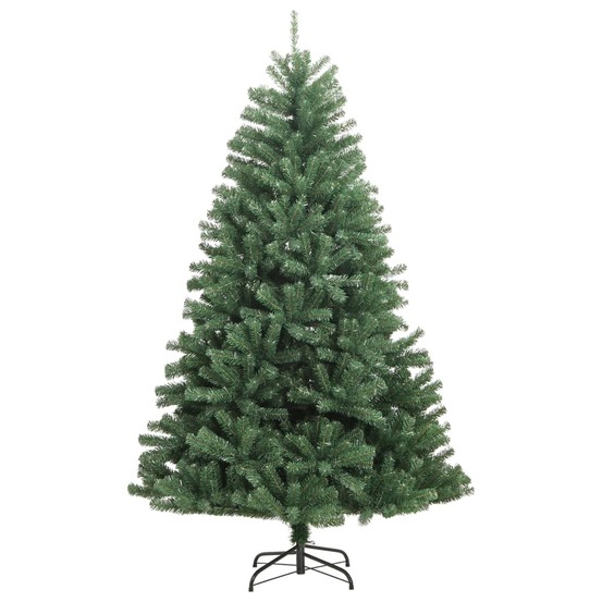 Sapin de noël artificiel à charnières avec support vert 210 cm
