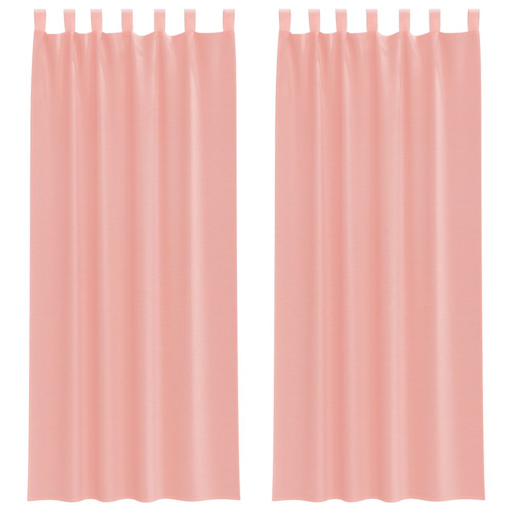 Rideaux en voile avec passe-tringles 2 pcs rose