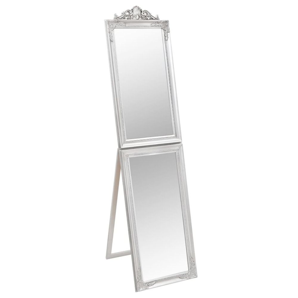 Miroir sur pied argenté 45x180 cm