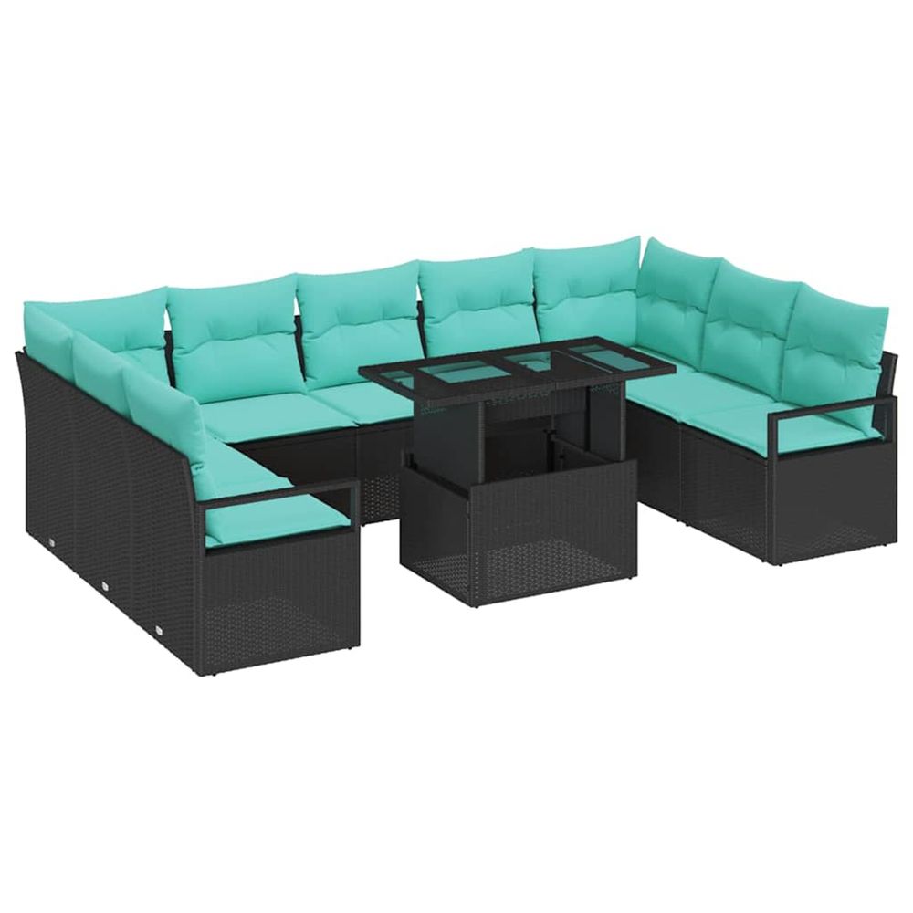 Ensemble de canapé de jardin 10 pc 9-nombre de places