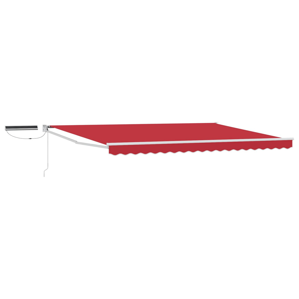 Auvent rétractable électrique rouge et blanc 4 × 3 m