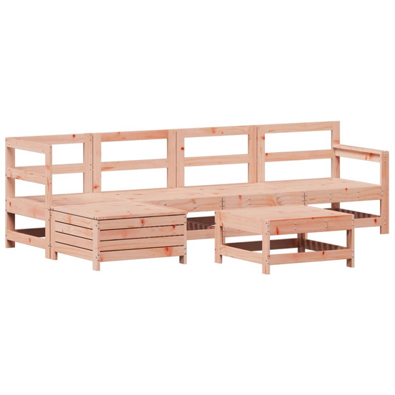 Salon de jardin 6 pcs bois massif sapin de douglas