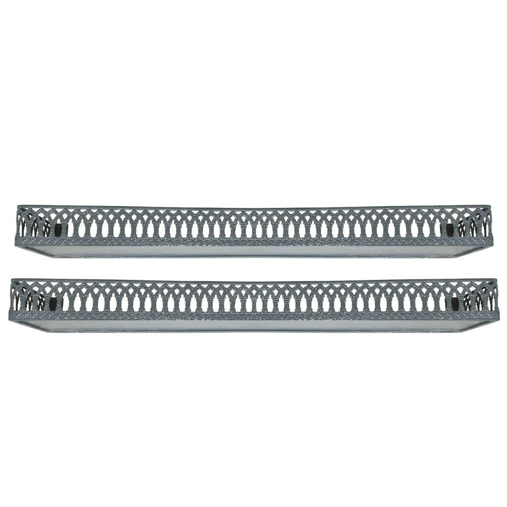 Set de 2 étagères en métal gris l.59-46 cm