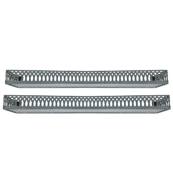 Set de 2 étagères en métal gris l.59-46 cm