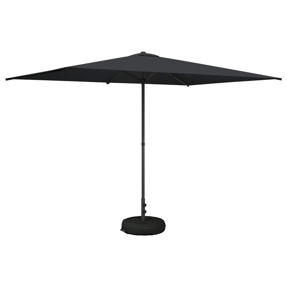 Parasol de jardin avec base 200 x 300 cm polyester