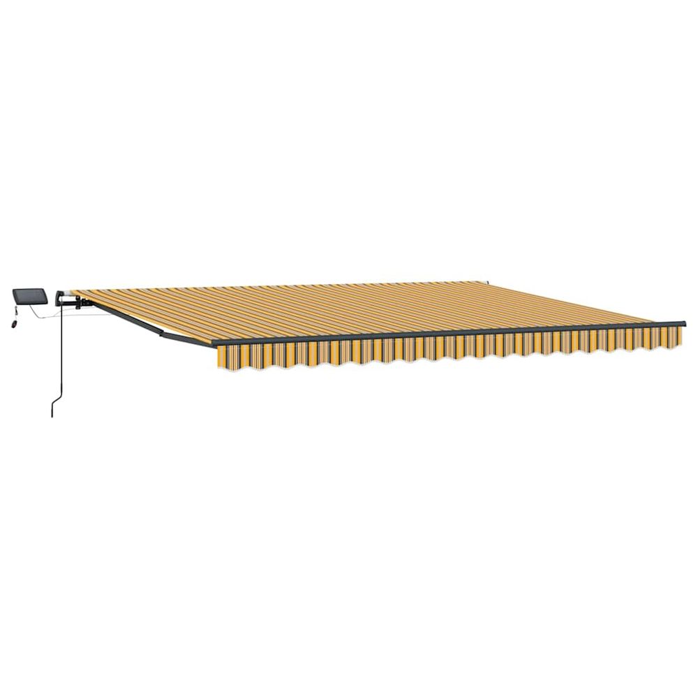 Auvent rétractable multicolore 400 × 350 cm tissu et aluminium