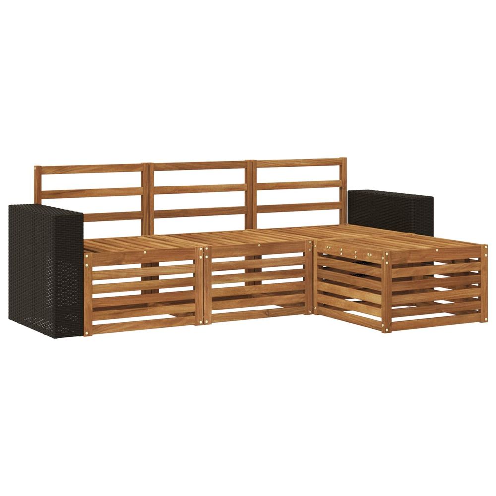 Ensemble de canapés d'extérieur 4 pc naturel