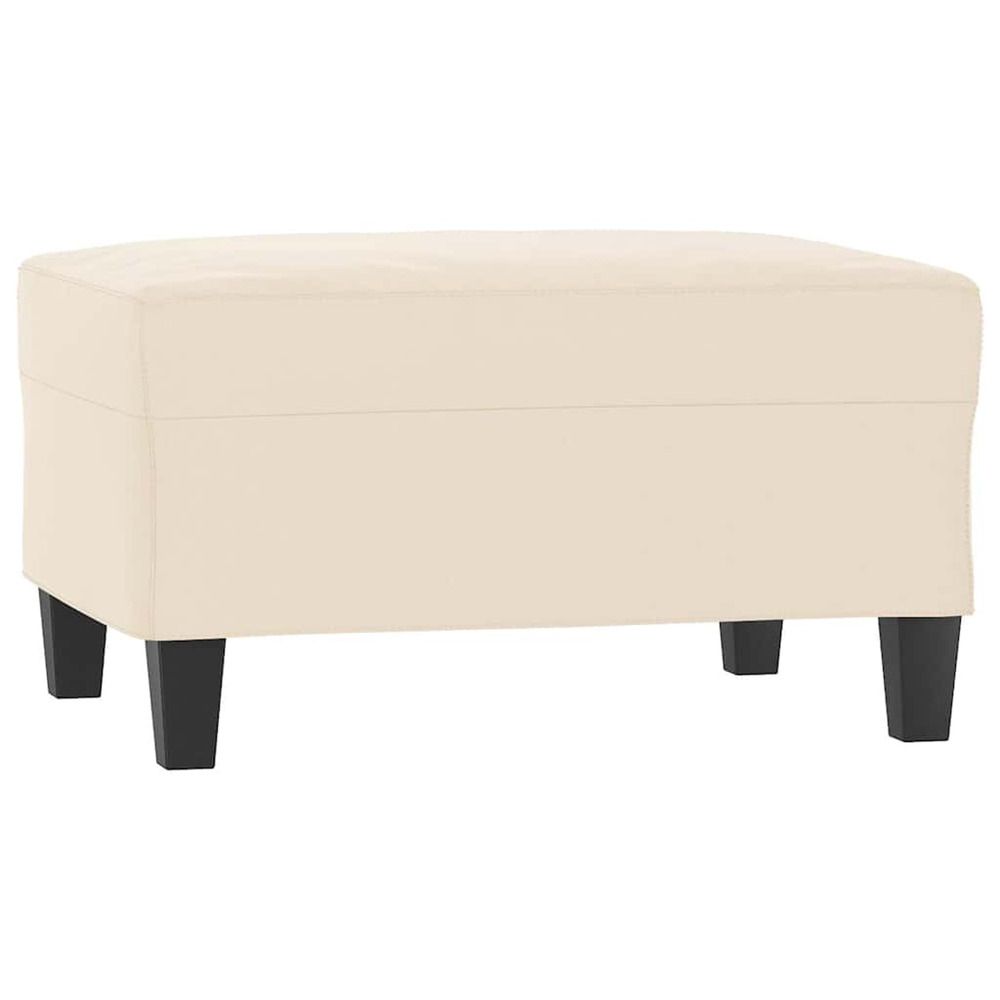 Repose-pied beige 70x55x41 cm tissu microfibre