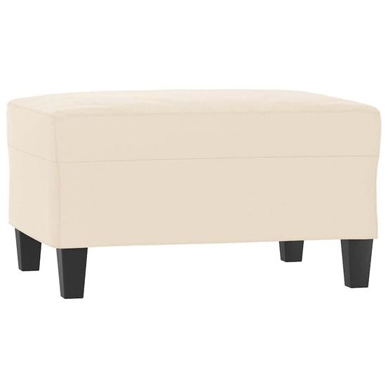 Repose-pied beige 70x55x41 cm tissu microfibre