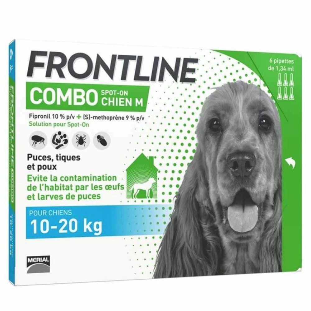 Frontline combo chien m (10-20 kg) - boehringer 6 pipettes