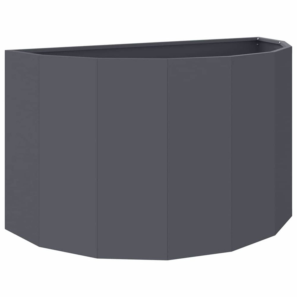 Jardinière d'extérieur anthracite 90 x 45 x 50 cm acier