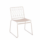 Mica decorations chaise de salle à manger bueno - 53x55x46 cm - le fer - rose