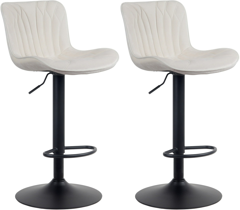 Lot de 2 tabourets de bar linus velours