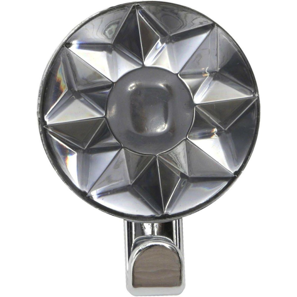 Crochet ps/abs decoration etoile adhesif 3m ou a fixer - gris anthracite