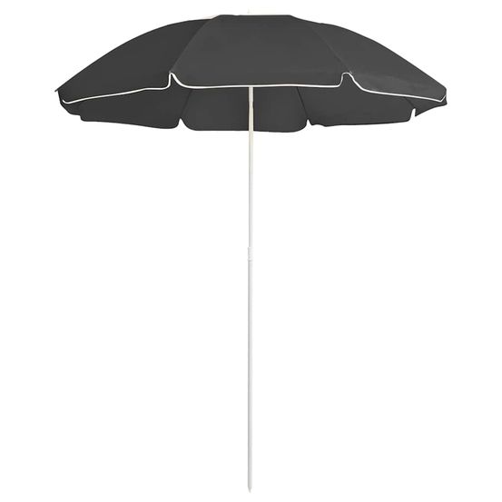 Parasol de jardin avec mât en acier anthracite 180 cm