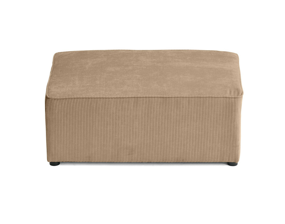 Topaze - pouf - en velours côtelé plat