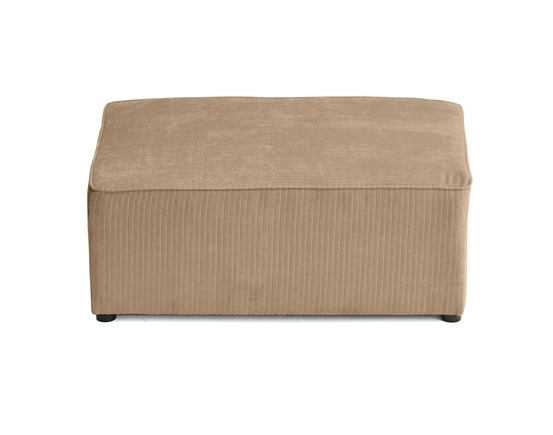 Topaze - pouf - en velours côtelé plat