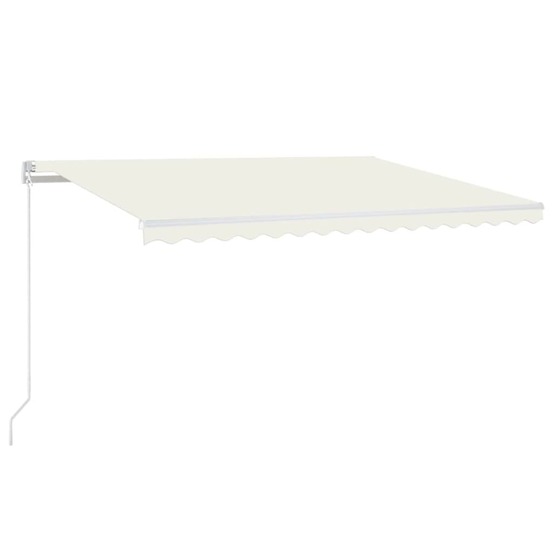 Auvent manuel rétractable avec led 450x350 cm crème