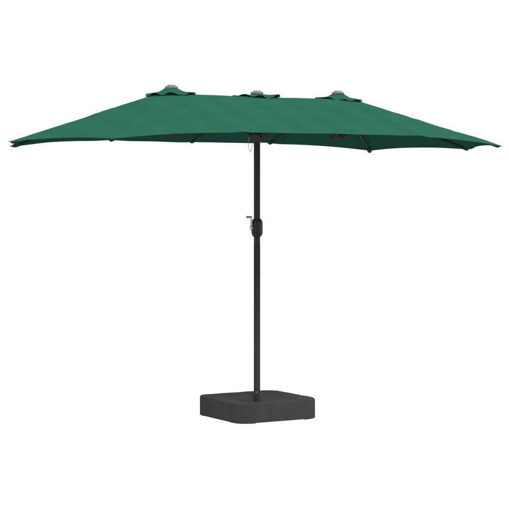 Parasol de jardin vert 385 x 209 x 244 cm polyester
